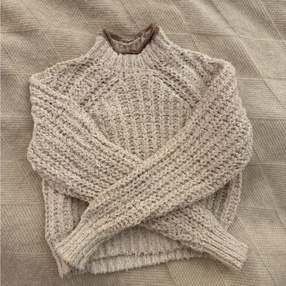 Wilfred Ivory Mock Neck Sweater